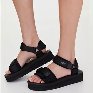 Suicoke Cel Platform White Sandals